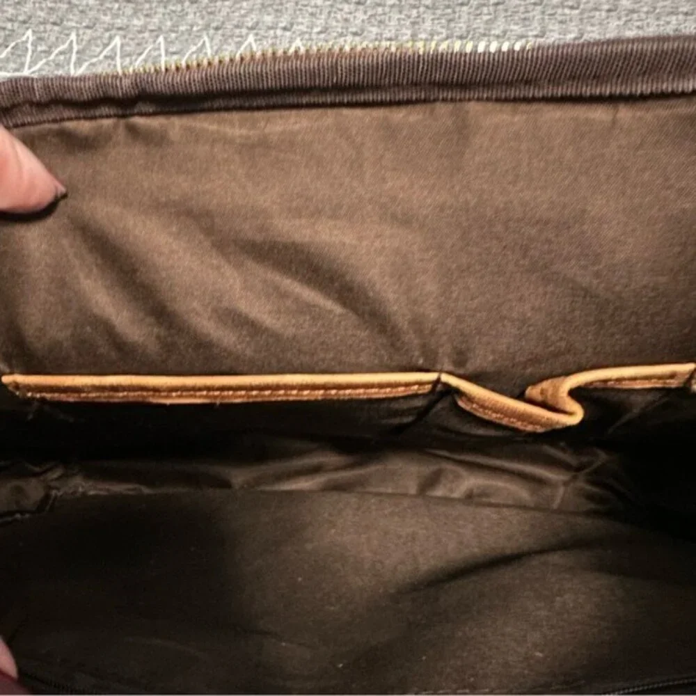 Men’s Brown Leather Briefcase Laptop Messenger Bag Vintage Work Business Satchel